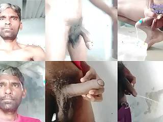 Rajesh Playboy 993 naked foreskin big gradual finalize cock masturbating showing bubble substructure and cumming adjacent to the cover&period; Big cumshot and pissing adjacent to the bathroom pee